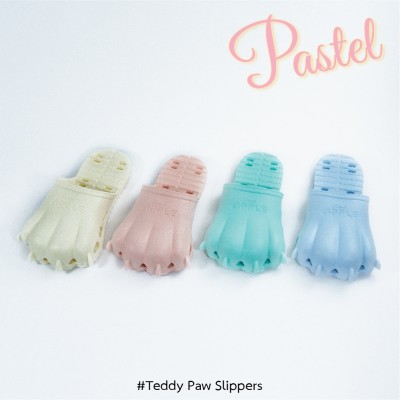 Teddy Paws Slippers Pastel (For Kid)
